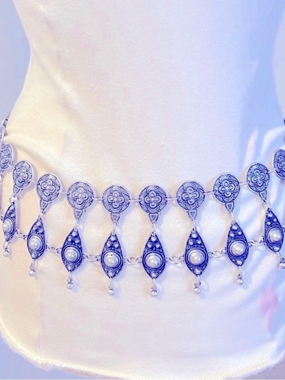 Italian Metal Chain Belt adjustable 36” to 40”